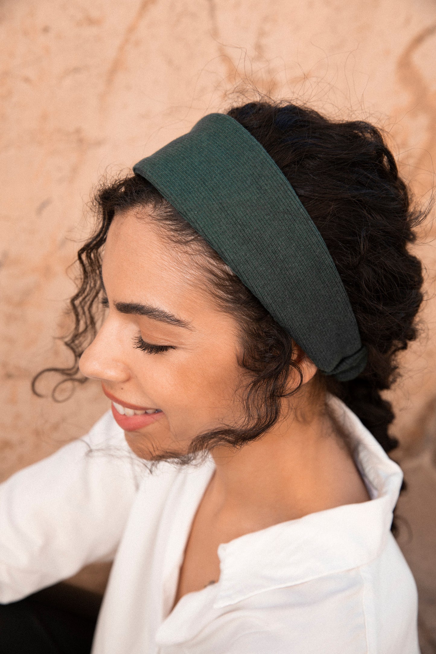 Classic fir green headband