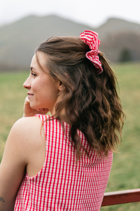 Chouchou Vichy rouge