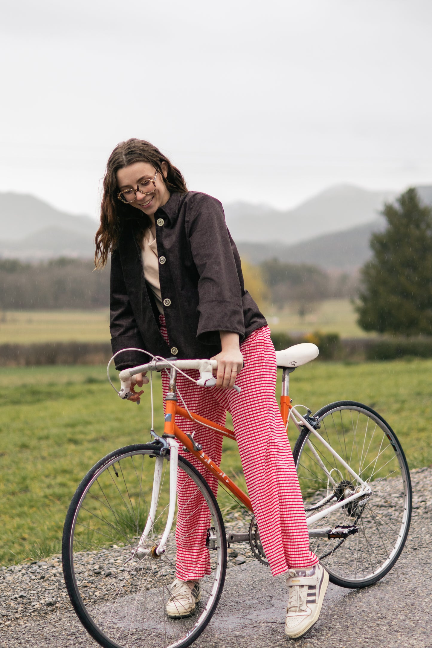 Pantalon Vichy rouge