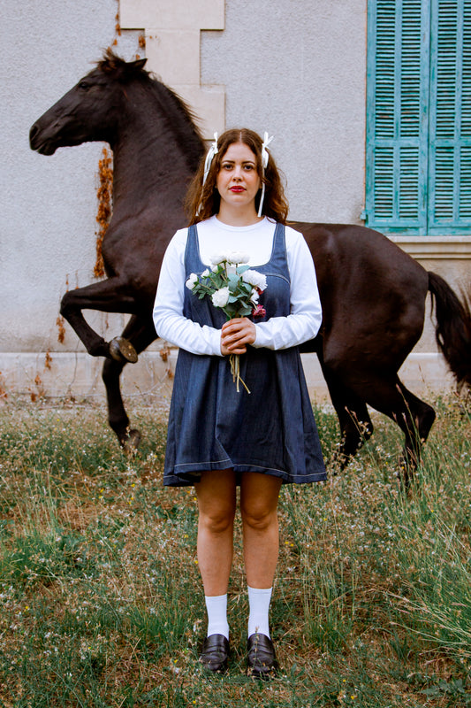 Robe pinafore denim