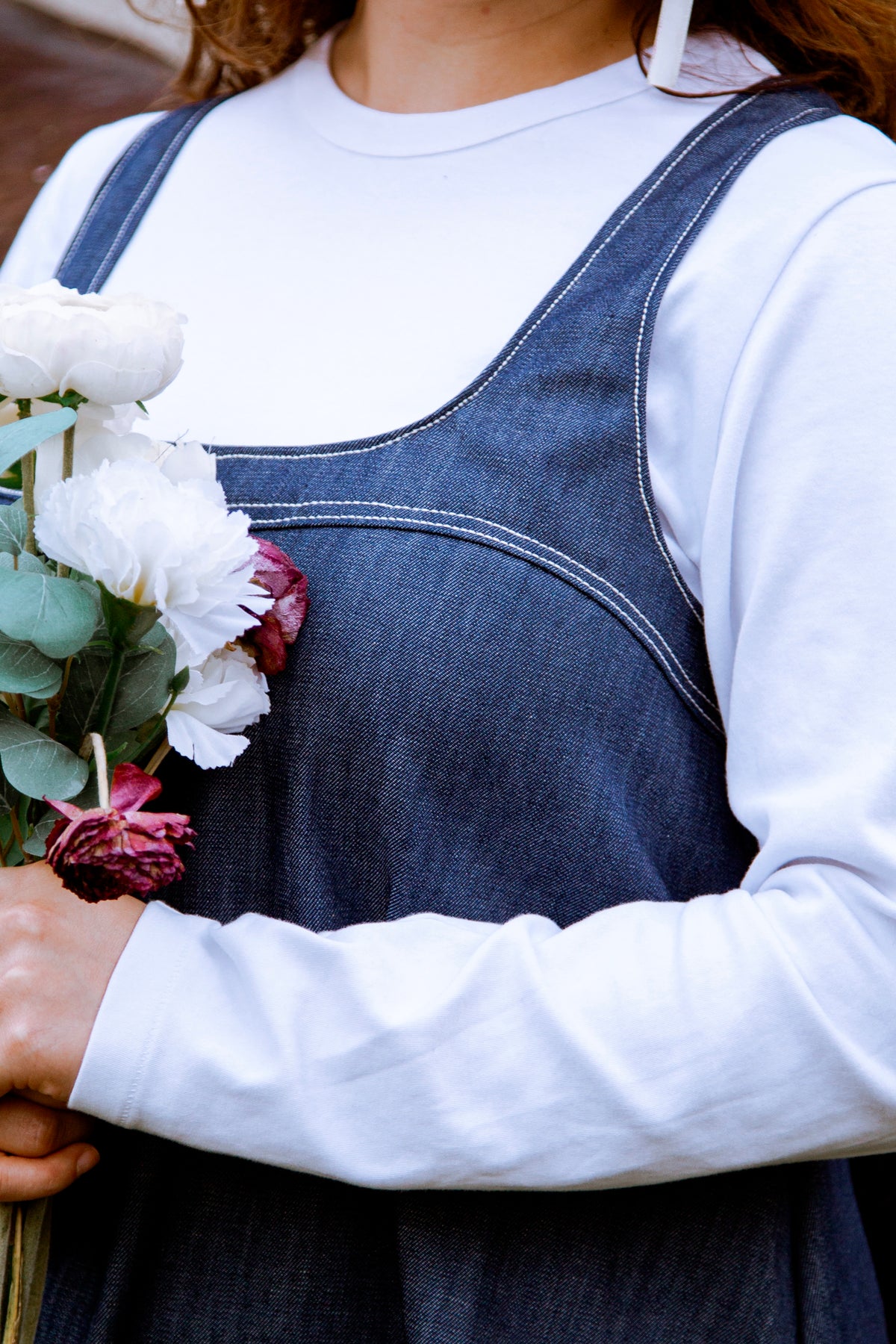 Robe pinafore denim