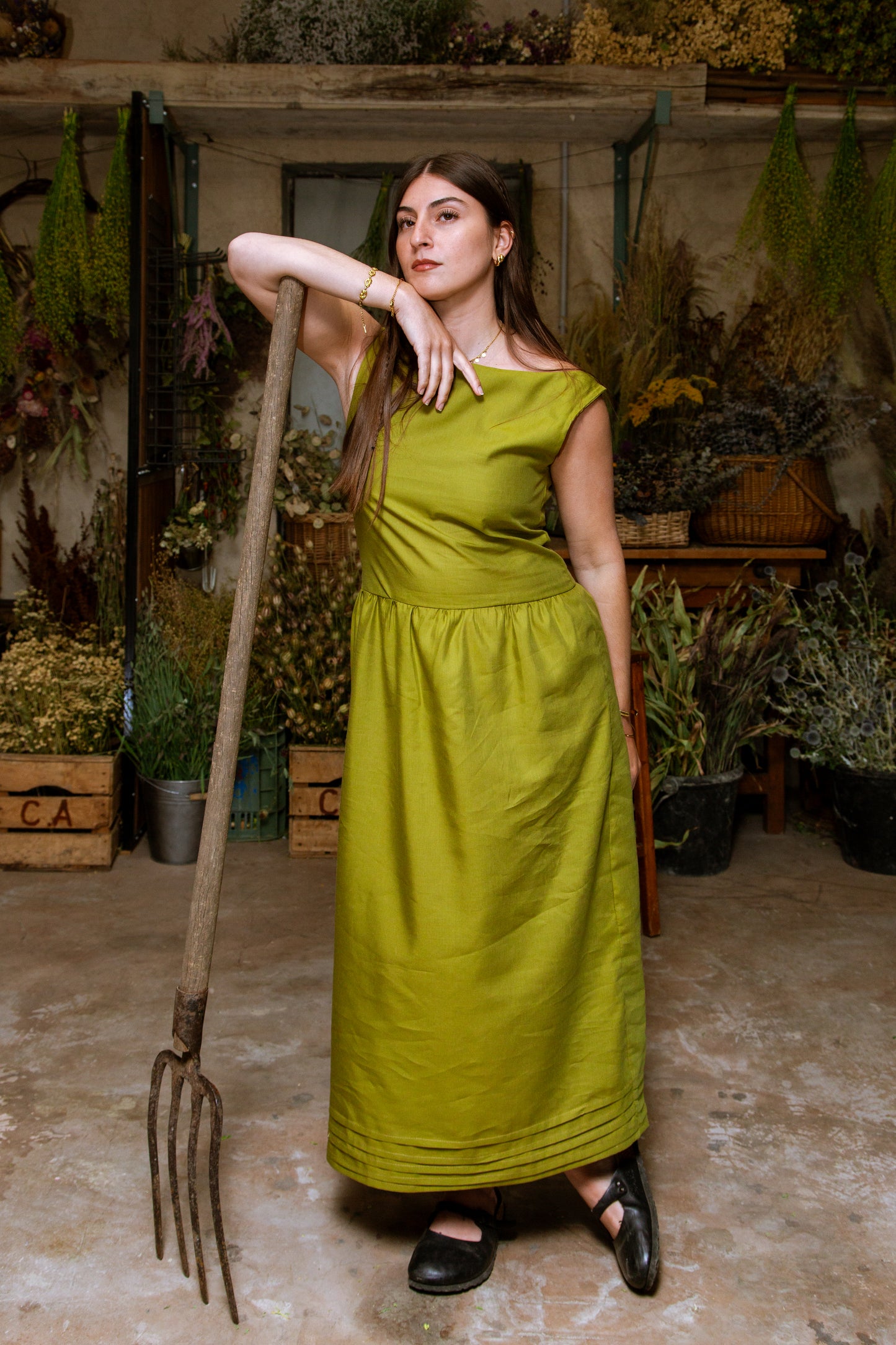 Robe chartreuse