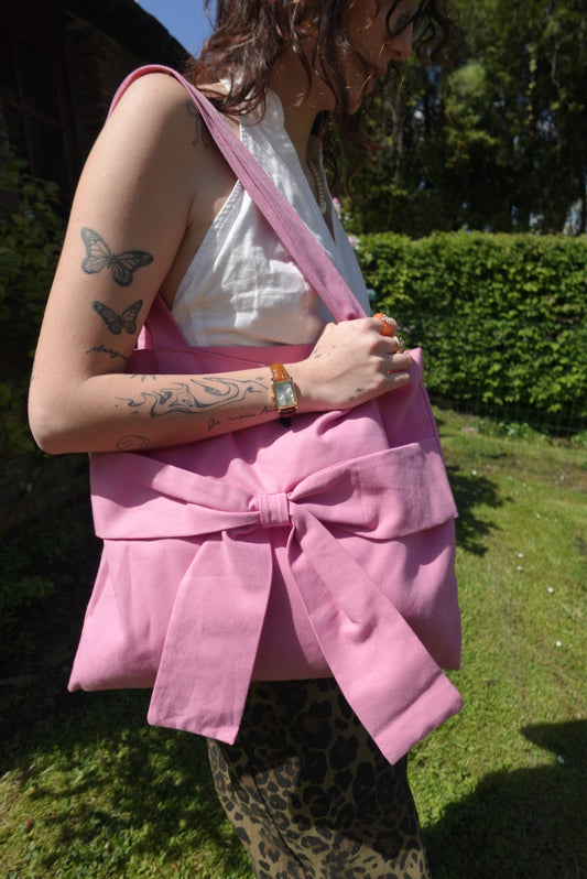 Sac nœud rose JAUNE PARFOIS BLEU x ZOELEVENN